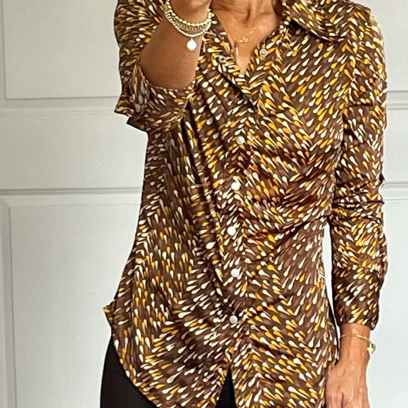 Diesel Vintage Pointed Collar Button Down Shirt size M - Picture 6 of 14